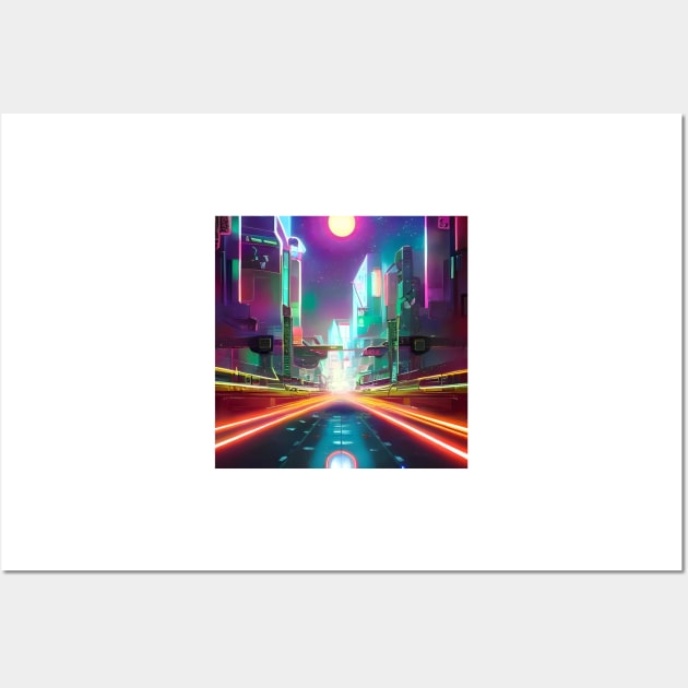 Neo Tokyo - Cyberpunk - Sun Vibe Wall Art by Trendy-Now